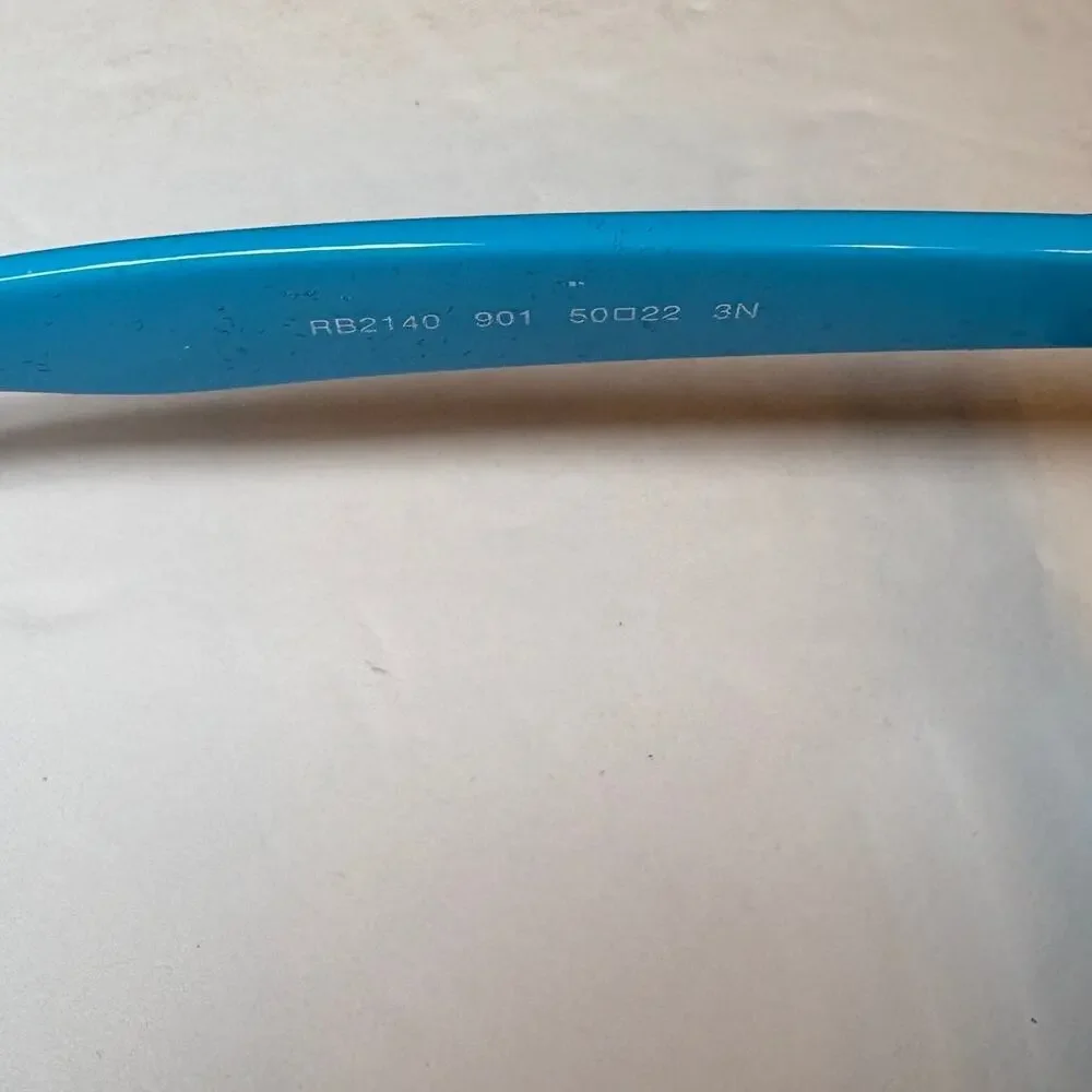 Blue Ray Ban Rayban Wayfarer Sunglasses & Case Handmade Italy RB2140